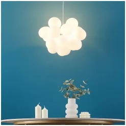 Suspension contemporaine à 17 verres blancs - Bartali