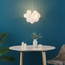 Suspension contemporaine à 17 verres blancs - Bartali