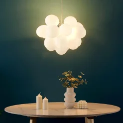 Suspension contemporaine à 17 verres blancs - Bartali