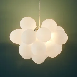 Suspension contemporaine à 17 verres blancs - Bartali