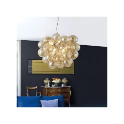 Suspension contemporaine à 17 verres ambrés - Bartali