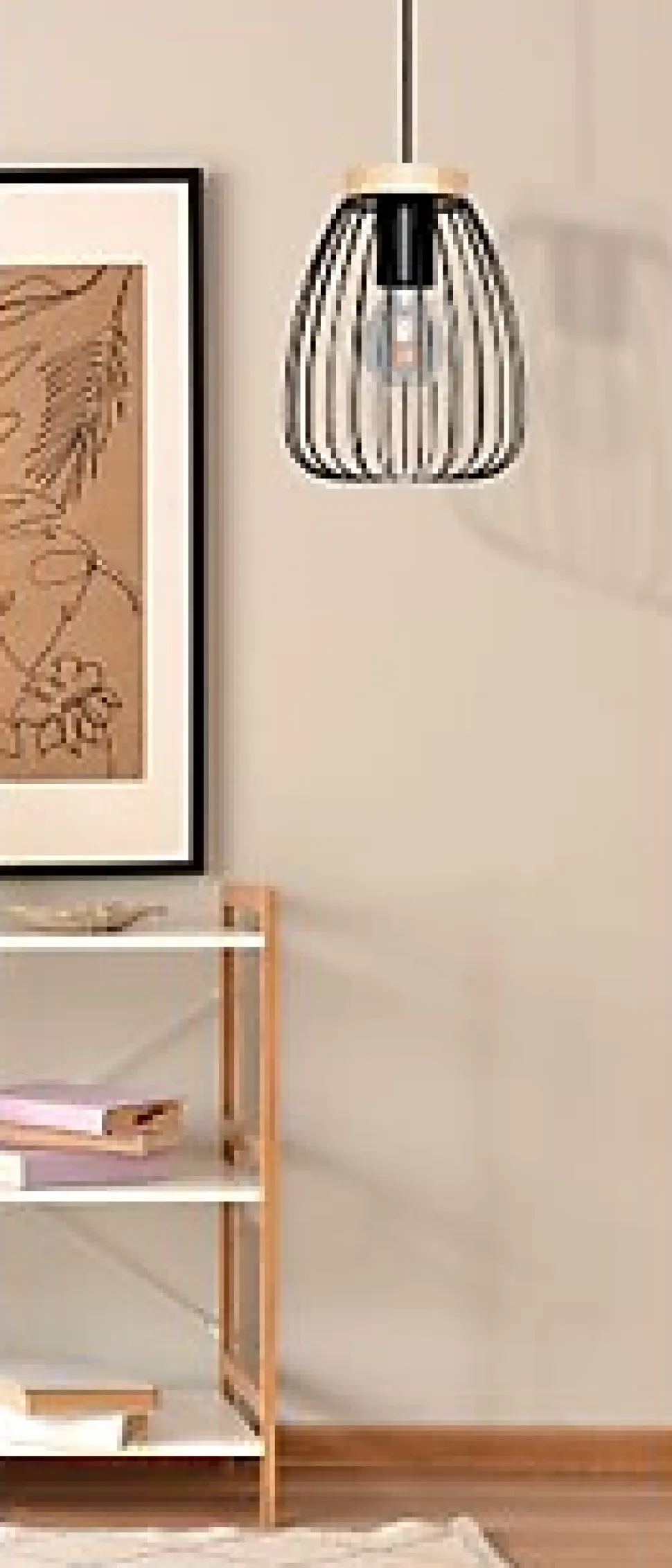 Suspension Cornago E27 IP20 40W Ø17xH.19,7cm noir Eglo