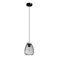 Suspension Cornago E27 IP20 40W Ø17xH.19,7cm noir Eglo