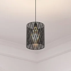 Suspension Cota noire - métal ajouré D25 cm - Atmosphera