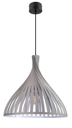 Suspension Crozon GoodHome E27 gris foncé