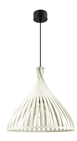 Suspension Crozon GoodHome E27 blanc mat