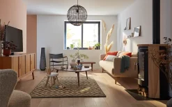 Suspension Dacite GoodHome noir l.48 cm IP20 E27