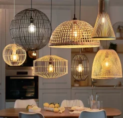 Suspension Dacite GoodHome noir l.48 cm IP20 E27