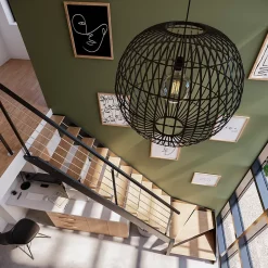 Suspension Dacite GoodHome noir l.48 cm IP20 E27