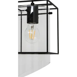 Suspension Daluiz GoodHome E27 noir mat