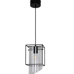 Suspension Daluiz GoodHome E27 noir mat