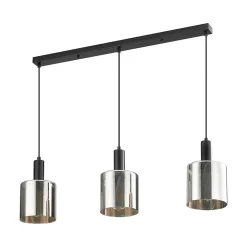 Suspension décorative 3xE27 23W IP20 - Verre fumé