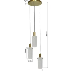 Suspension de plafond Light Prestige Tirana blanche 3 x E27 1 pc.