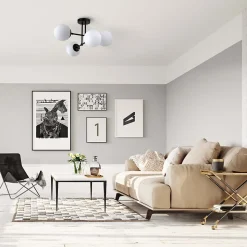 Suspension de plafond Light Prestige Roma noire 4 x E14 1 pc.