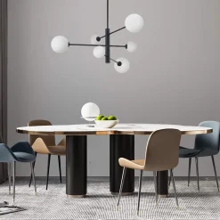 Suspension de plafond Light Prestige Dorado noire 6 x G9 1 pc.