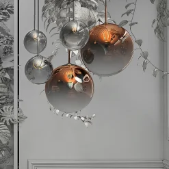 Suspension de plafond Light Prestige Palla chromée 1 x E14 1 pc.