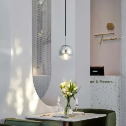 Suspension de plafond Light Prestige Palla chromée 1 x E14 1 pc.