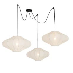 Suspension design blanche 50 cm 3 lumières - Plu