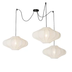 Suspension design blanche 50 cm 3 lumières - Plu