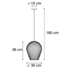 Suspension design dorée - Wire Ario