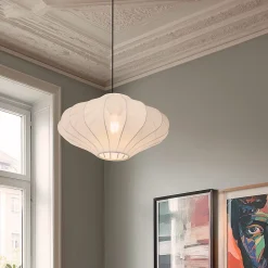 Suspension design en soie blanche 50 cm - Plu