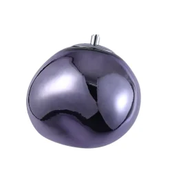 Suspension design moderne avec abat-jour en verre métallisé violet irrégulier, douille E27 Melti D280mm