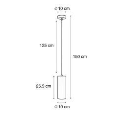 Suspension design noire - Tubo