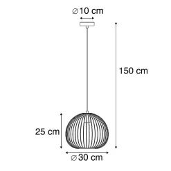 Suspension design noire - Wire Dough