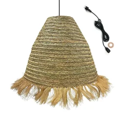 Suspension d'extérieur avec câble BIG ANAFI Beige Fibre naturelle D100 cm