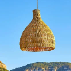 Suspension d'extérieur BELLA Beige Rotin H38 cm