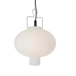 Suspension d'extérieur blanche 35 cm avec prise IP44 - Pion