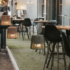 Suspension d'extérieur LED intégrée rechargeable Conta mini vert Ø15cm IP54 E27 900lm 3W Newgarden