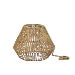 Suspension d'extérieur LED intégrée rechargeable Sisine effet rotin Ø40cm IP54 9W Newgarden