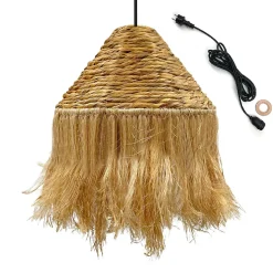 Suspension d'extérieur LEONORA Marron Fibre naturelle D44 cm