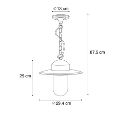 Suspension d'extérieur moderne vert foncé IP44 - Kansas