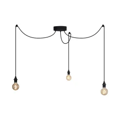 Suspension d'extérieur noire 3 lumières IP44 - Cava