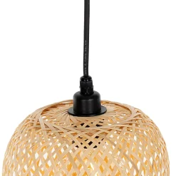 Suspension d'extérieur orientale en bambou 3 lumières IP44 - Carlos