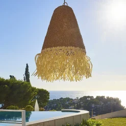Suspension d'extérieur PALOMA Beige Herbe marine D40 cm
