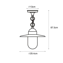 Suspension d'extérieur rustique or antique IP44 - Kansas