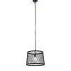 Suspension d'extérieur rustique en rotin noir 40 cm - Calamus