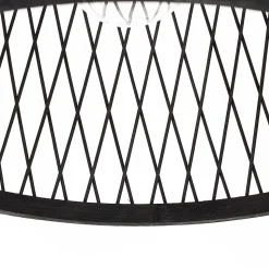 Suspension d'extérieur rustique en rotin noir 40 cm - Calamus