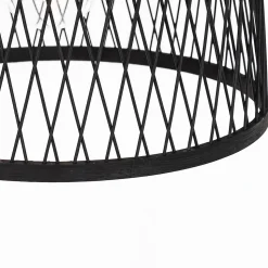 Suspension d'extérieur rustique en rotin noir 40 cm - Calamus