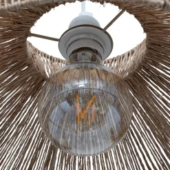 Suspension diamètre 38 cm en métal et jute