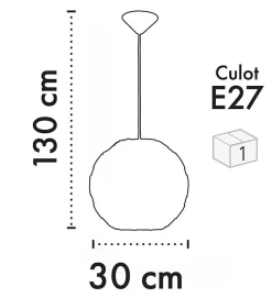 Suspension d'intérieur design Kali 130cm réglable rotin naturel compatible LED