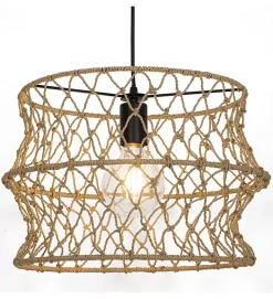 Suspension d'intérieur Paloma 140cm réglable corde naturel compatible LED