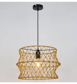 Suspension d'intérieur Paloma 140cm réglable corde naturel compatible LED