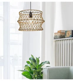 Suspension d'intérieur Paloma 140cm réglable corde naturel compatible LED