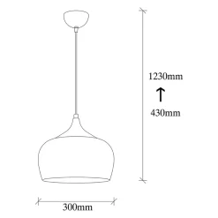 Suspension dorée en métal - CAMILLE