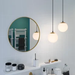 Suspension Dorres E14 40W IP44 Ø16cm GoodHome or