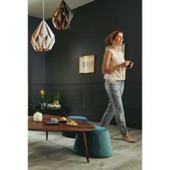 Suspension Dunalux Prinia Ø31 cm noir et or